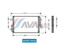 Air Conditioning Condenser Fits Mercedes T-Class MPV AVA Clever Choice DN5547D