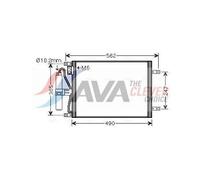 AVA Aircon Condenser DN5252D for Nissan Micra (2003) 1.5 DCI