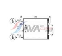AVA Aircon Condenser RTA5459 for OPEL VIVARO (2001) 1.9 DTI etc
