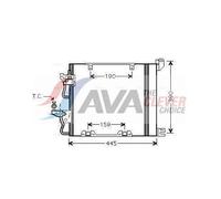 AVA Aircon Condenser OL5368D for OPEL ASTRA (2004) 1.7 CDTI etc