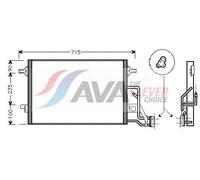 Air Conditioning Condenser Fits Skoda Superb 1 VW AVA Clever Choice VN5189