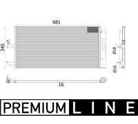 Air Conditioning Condenser Fits Volvo S60 S90 V60 V90 XC60 MAHLE AC942000P