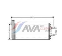 AVA Air Conditioning Condenser CNA5248D Front - Fits Citroen Jumper (2006) 2.2/3.0 HDi