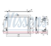 Air conditioning condenser NISSENS 941091 OPEL GRANDLAND X Van 2 2017-2021
