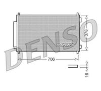Air Conditioning Condenser 706mm Width R 134A Fits Honda CR-V 3 4 Denso DCN40002
