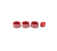 Air Conditioning Control Switch For BMW E60 E61 2004 2005 2006 2007 Central Air Conditioning Volume Control Knob Ring(Red)