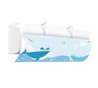 Air Conditioning Cooling Deflectora, Air Conditioner Flow Deflector with 180° Angle Adjustable, Air Conditioner Baffle Shield with 2 Air Conduction Modes, Universal Air Wing Cooled Baffle (Color : Bl