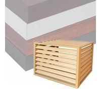 Air Conditioning Cover 100cm/110cm Aluminum Alloy Air Conditioner Fence Screen, Hidden Air Conditioner Plant Display Rack, Outdoor Installation Air Conditioning Fence(Beige,110x60x80cm)