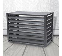 Air Conditioning Cover Outdoor Privacy Screen Air Conditioner Fence Trash Can Enclosure Decorative Aluminum Protective AC Cover Freestanding Fence for Garden Patio Lawn Flower Stand Window F