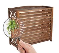 Air Conditioning Cover Outdoor Screen Fence Window Air Conditioning Guardrail Net Solid Wood Air Conditioning Fence Decorative Flower Stand, Space Divider Trash Can Shell Hidden