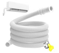 Air Conditioning Drain Hose - Air Conditioning Hose with Clamp | Flexible Hose for Water Drainage, Condensate Removal, Ductless HVAC Split System for Washing Machines