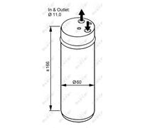 Air conditioning dryer Aluminium 33120 NRF for RENAULT SCÉNIC I MPV CLIO Mk II