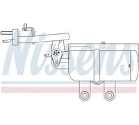 Air conditioning dryer Aluminium 95332 NISSENS for FORD MAZDA
