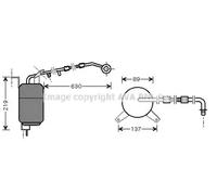 Air conditioning dryer FDD111 AVA QUALITY COOLING for FORD JAGUAR