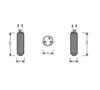 Air conditioning dryer HYD080 AVA QUALITY COOLING for HYUNDAI COUPE I
