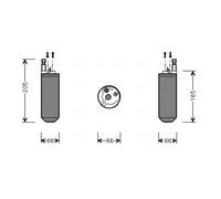 Air conditioning dryer JRD029 AVA QUALITY COOLING for JAGUAR XK 8 Coupe
