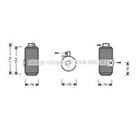 Air conditioning dryer OLD292 AVA QUALITY COOLING for OPEL ASTRA F Hatchback