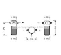 AVA COOLING SYSTEMS AID032 AC receiver drier