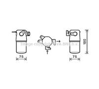 Air conditioning dryer R 134a AID347 AVA QUALITY COOLING for AUDI A8 D3