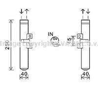AVA COOLING SYSTEMS RTD557 AC receiver drier