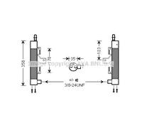 AVA COOLING SYSTEMS VOD153 AC receiver drier