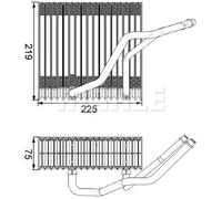 Fits MAHLE AE 38 000S Evaporator, air conditioning OE REPLACEMENT