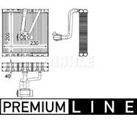 MAHLE ORIGINAL AE 93 000P Air conditioning evaporator