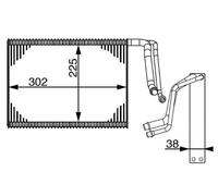 MAHLE ORIGINAL AE 143 000S Air conditioning evaporator