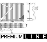 MAHLE ORIGINAL AE 87 000P Air conditioning evaporator