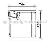 AVA Aircon Evaporator KAV199 for KIA PICANTO (2011) 1.2 CVVT etc