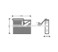 Air conditioning evaporator OLV372 AVA QUALITY COOLING for OPEL ASTRA G Estate