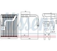 Air conditioning evaporator R 134a 92237 NISSENS for BMW 7