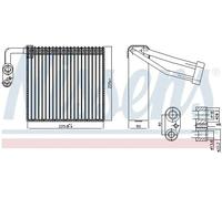 Air conditioning evaporator R 134a 92297 NISSENS for VOLVO FORD