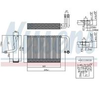 Air conditioning evaporator R 134a 92327 NISSENS for ALPINA BMW ROLLS-ROYCE