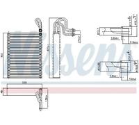 Air conditioning evaporator R 134a 92351 NISSENS for BMW X5 X6