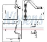 Air conditioning evaporator R 134a 92372 NISSENS for FORD FIESTA VI