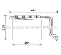 Air conditioning evaporator R 134a MSV563 AVA QUALITY COOLING for MERCEDES-BENZ