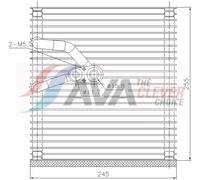 Evaporator, air conditioning AVA COOLING OLV759 for SAAB 9-5 (YS3G) 2 2010-2012