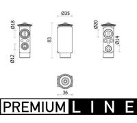 MAHLE Premium Line Aircon Expansion Valve AVE148000P for VOLVO FH13 etc