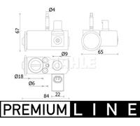 Air conditioning expansion valve R 134a AVE 144 000P MAHLE for BMW ALPINA