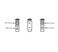 Air conditioning expansion valve R 134a CN1219 AVA QUALITY COOLING for CITROËN