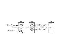 Air conditioning expansion valve R 134a HY1325 AVA QUALITY COOLING for KIA