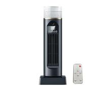 Air Conditioning Fan- Cooling Fans, Quiet Tower Fan With LED Display and Remote, 1-6H Timer, 6 Speeds, Bladeless Silent Evaporative Cooler Portable Air Coolers for Bedroom Home Office (Black)