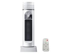 Air Conditioning Fan- Cooling Fans, Quiet Tower Fan With LED Display and Remote, 1-6H Timer, 6 Speeds, Bladeless Silent Evaporative Cooler Portable Air Coolers for Bedroom Home Office (White)