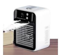 Air Conditioning Fan - Portable Cooling Fan with Mist - Long Lasting Quiet Device Portable Personal Ventilador for Home Camping RV Tower Bedroom Floor Offices Desk