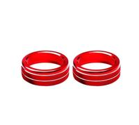 Air conditioning knob Center Console Air Condition Volume Control Switch Knob Cover Ring For Benz A B Class GLA CLA W176 W246 X156(Red AC Ring)