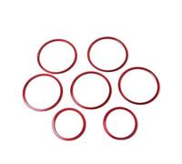 Air Conditioning Knobs Audio Circle For Benz C For C43 For C63 For Amg For GLC Class 2015-2019 Vent Cover 7Pcs Red Air Conditioning Outlet Trim