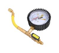 Air Conditioning Nitrogen Pressure Gauge Compatible with For R134a R22 R407C R410A, Featuring 1/4 Inch SAE Interface and Convenient Ball Valve Operation