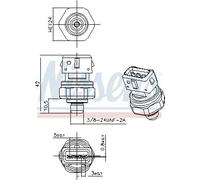 Air conditioning pressure switch 301069 NISSENS for VOLVO POLESTAR