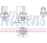 Air conditioning pressure switch 301070 NISSENS for MERCEDES-BENZ SMART VW